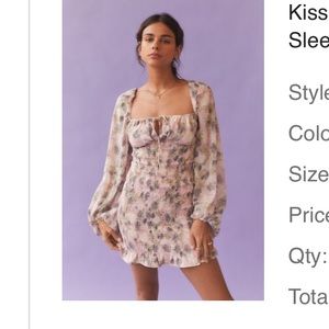 Urban outfitters Floral puff sleeve dress